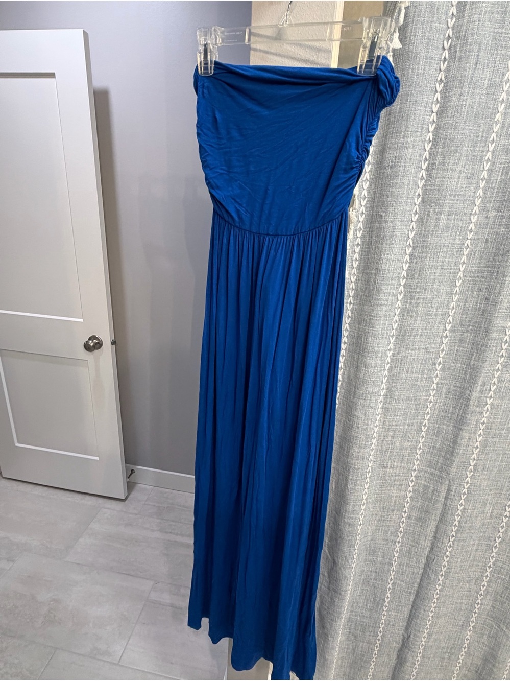 Lulumari Royal Blue Strapless Maxi Dress